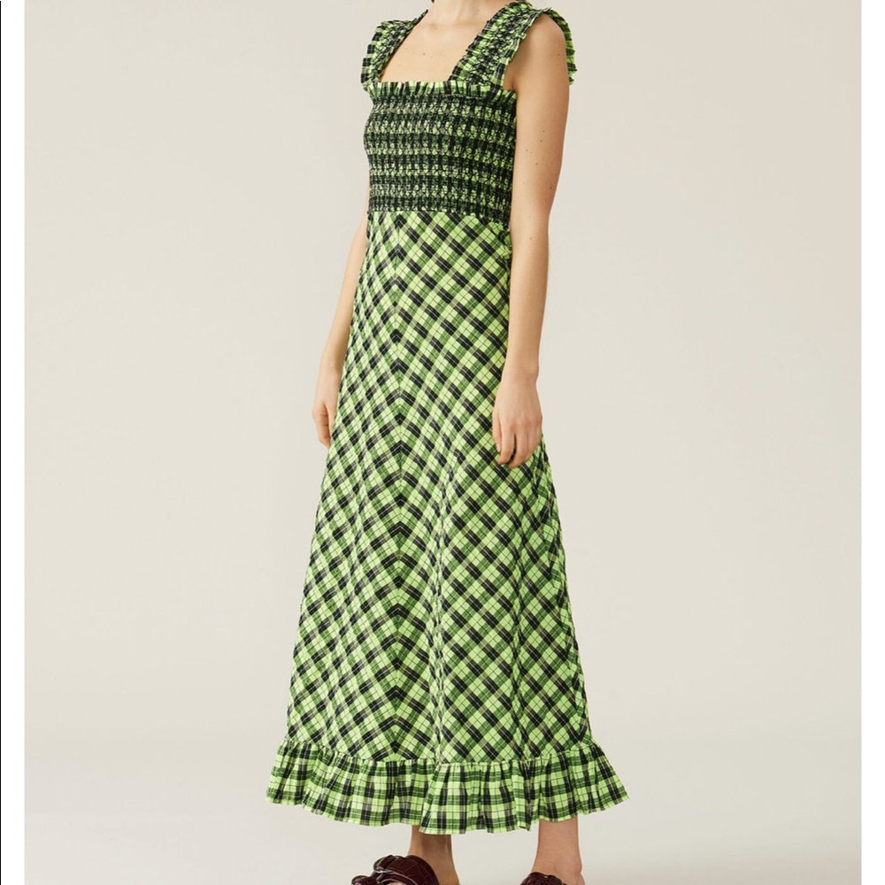 GANNI SEERSUCKER DRESS NWT